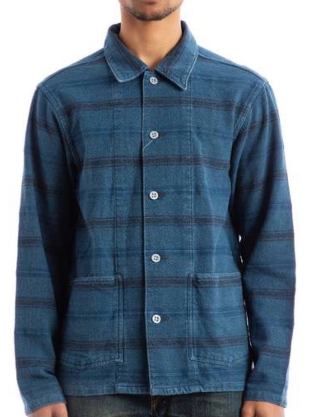 Ralph Lauren Double RL (RRL) Indigo Naval Military Shirt Jacket- Size XL - Picture 7 of 16